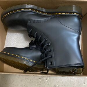 Boots, black , leather